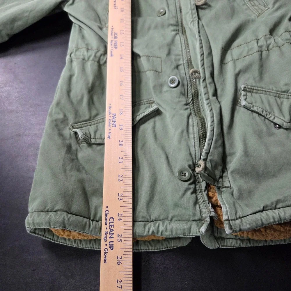 Terranova Parka Jacket Kids 12-13 Green Good Sherpa Lined Hooded CPBU00537A